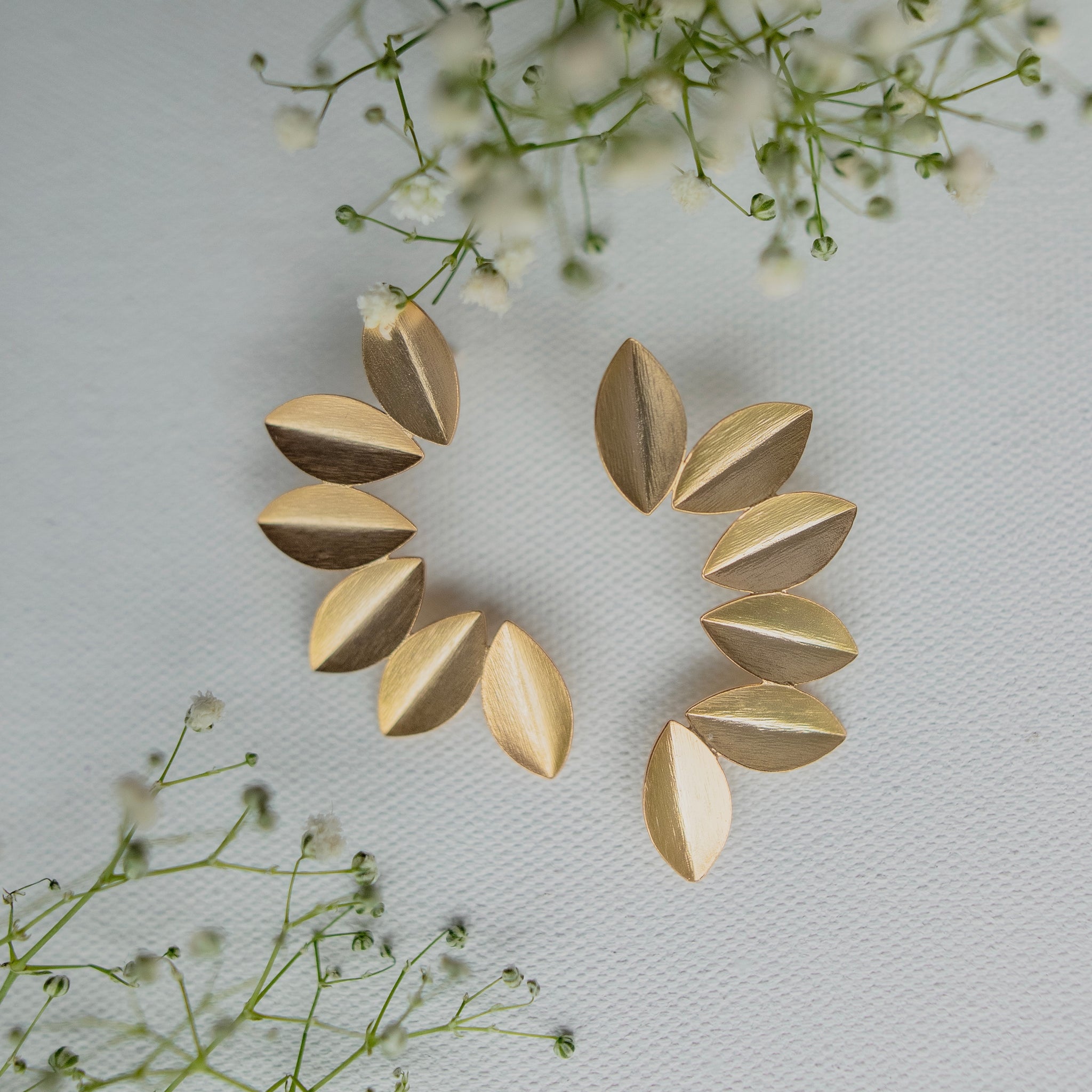 Jewelry - berserk - gold plated leaf cuffs