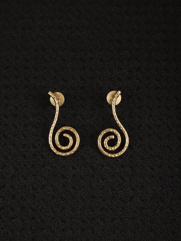 jewelry - berserk - Gold Plated Long Spiral Studs