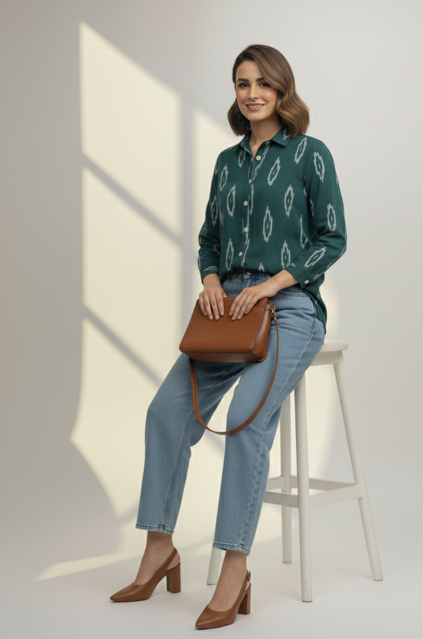 Moss Mirage Cotton Button Down Shirt