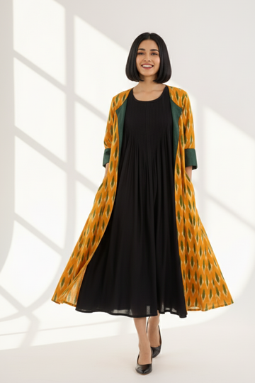 Emerald Silk Sunlit Reversible Choga (only jacket)