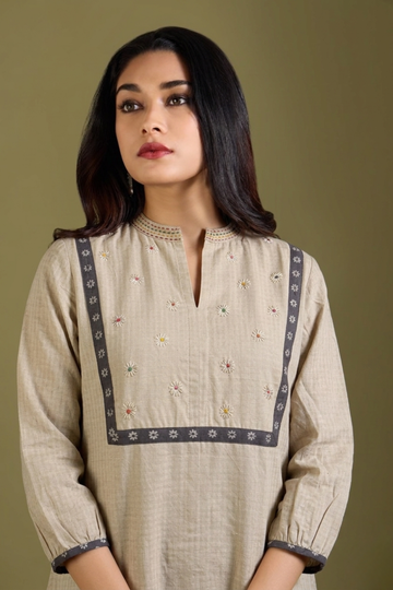 Vanilla Bean Blossom Dress With Patch Pocket