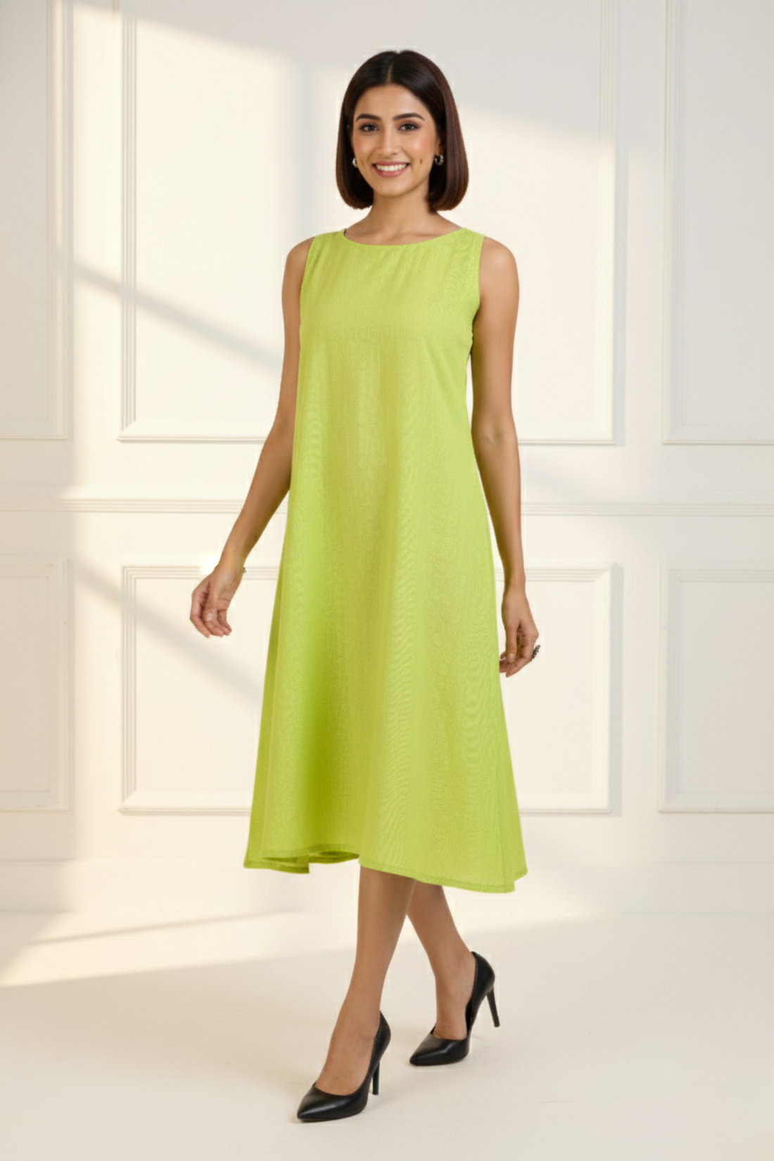 Pop Lime Sleeveless Dress