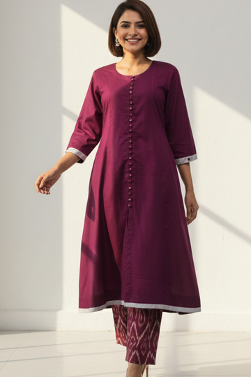 Mulberry Muse Pop Potli Anarkali Kurta