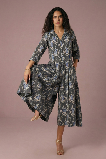 Twilight Dust Jumpsuit with Pockets & Collar