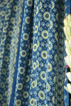 ajrakh modal silk sarees - sapphire gold & flora essence