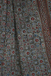 ajrakh modal silk sarees - raven's wing & cosmic charm