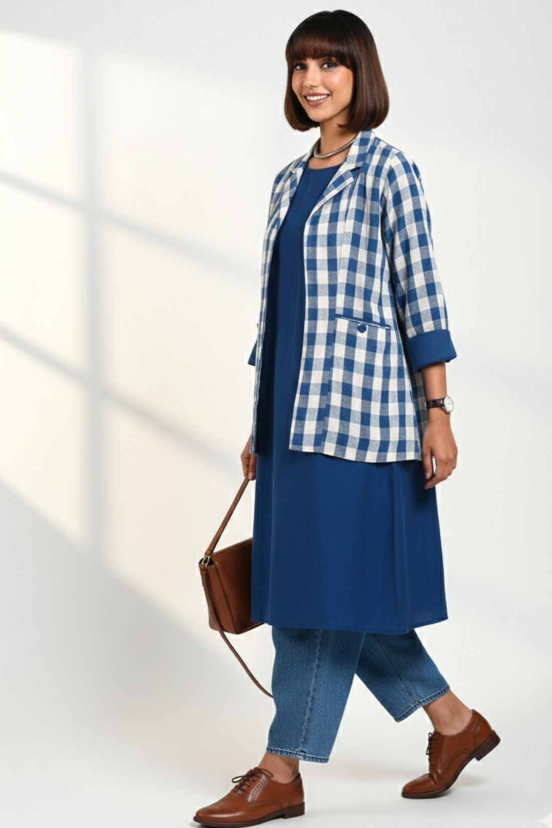 blazer - blue horizon & chessboard chic