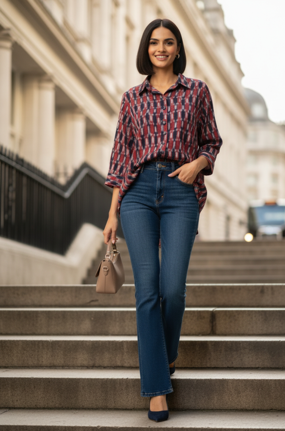 Midnight Everyday Ikat Cotton Shirt