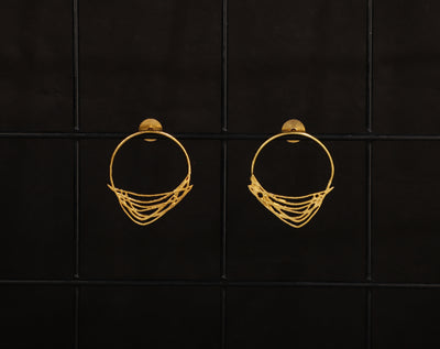 jewelry - berserk - gold plated abstract ring studs