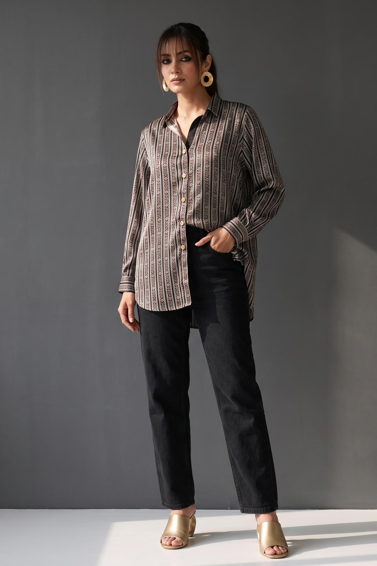 Black_Crimson-Bloom_Indigo-Line_Modal_Button_Down_Shirt
