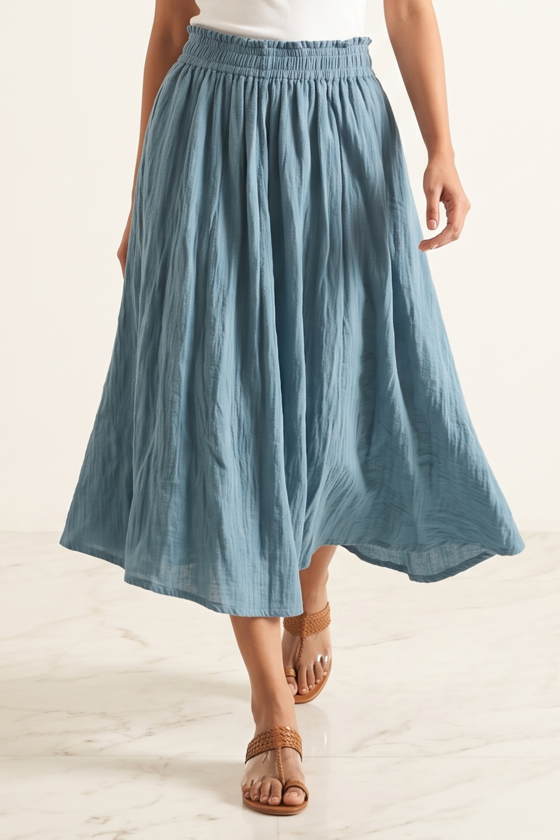 Blue_Crinkled_Bais_Cotton_Skirt