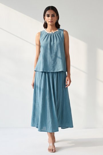 Blue_Crinkled_Bais_Cotton_Skirt