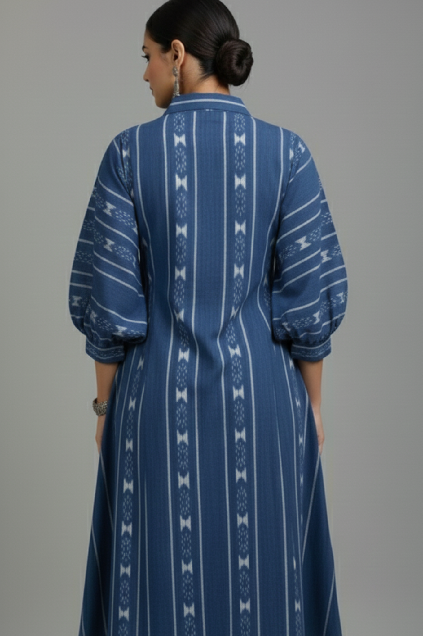 Co-ord_Set_Denim_Dream_Cotton_Collar_Box_Pleat_Kurta