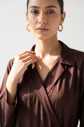 Cocoa Soft Modal Trench Belt Dress