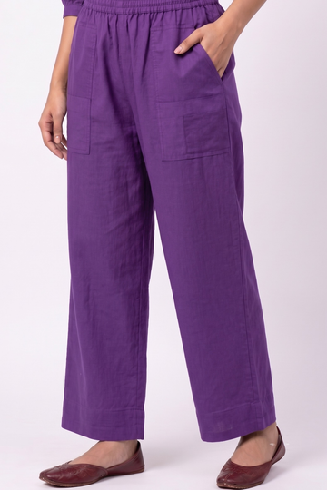 Comfort fit pants - Amethyst Purple South Cotton Pants