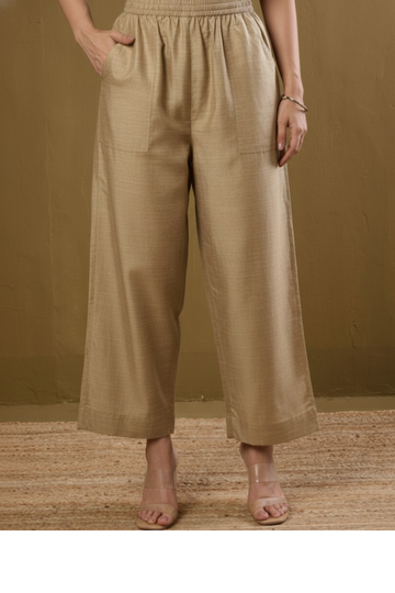 Comfort_fit_pants_-_Beige_Silk_slub
