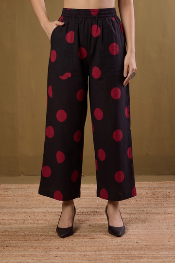 Comfort_fit_pants_-_Black_with_Red_Polka_pants