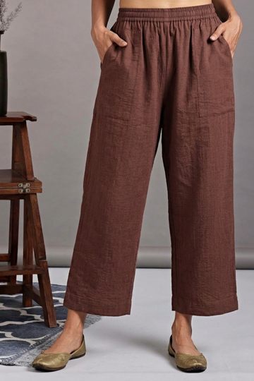 Comfort_fit_pants_-_Brown_Seer_Sucker_Cotton_Pants