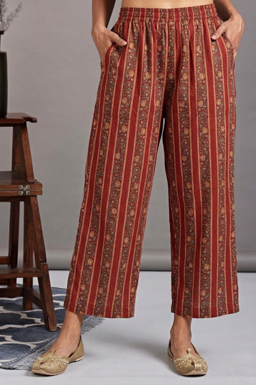 Comfort_fit_pants_-_Red_Green_floral_bands