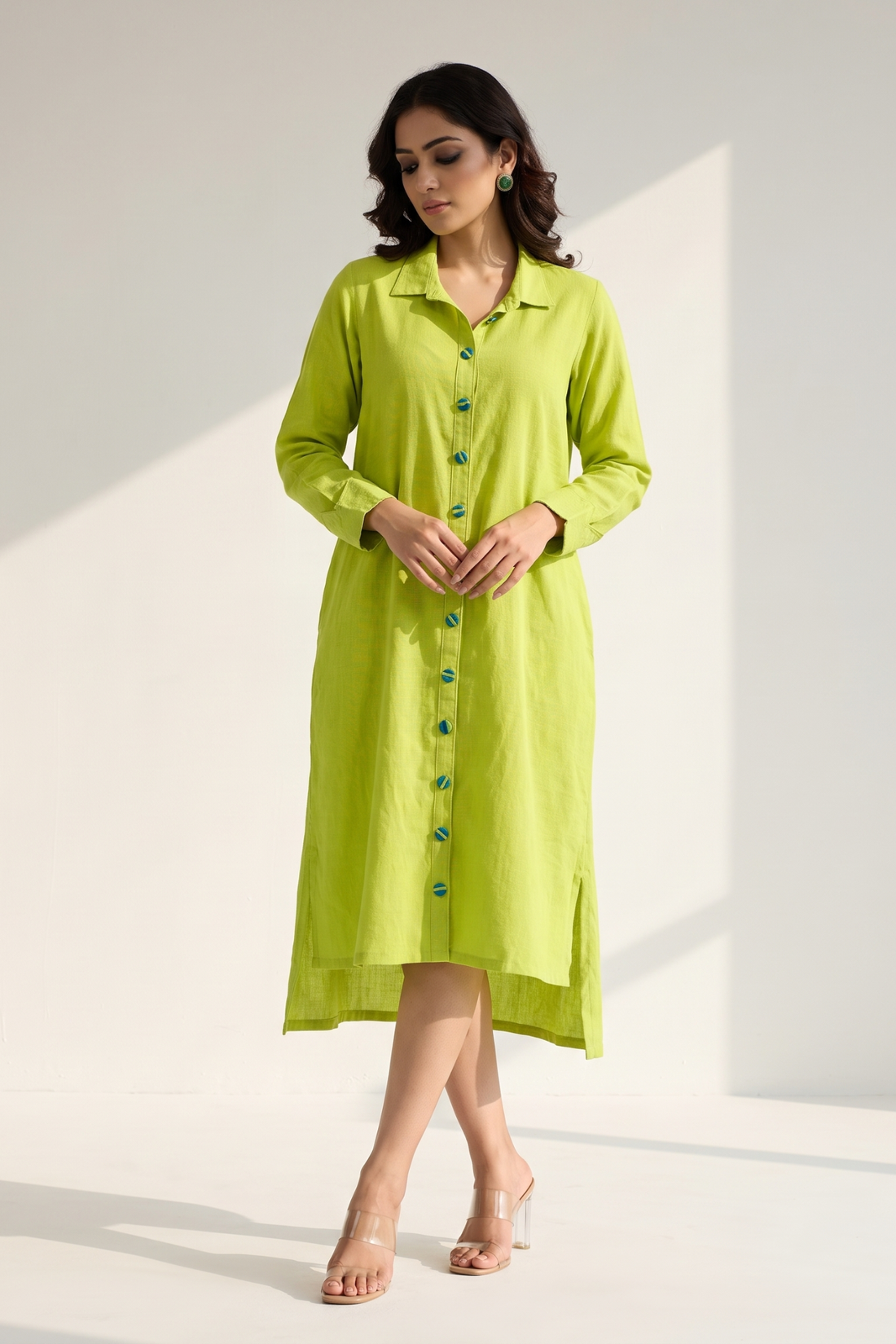 Coord Set  Citrina Hi-Low Hem Kurta  (set of 2)