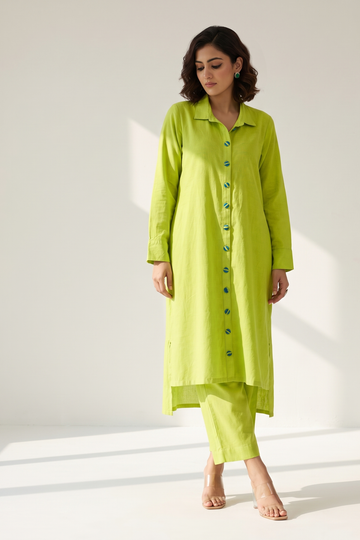 Coord Set  Citrina Hi-Low Hem Kurta  (set of 2)