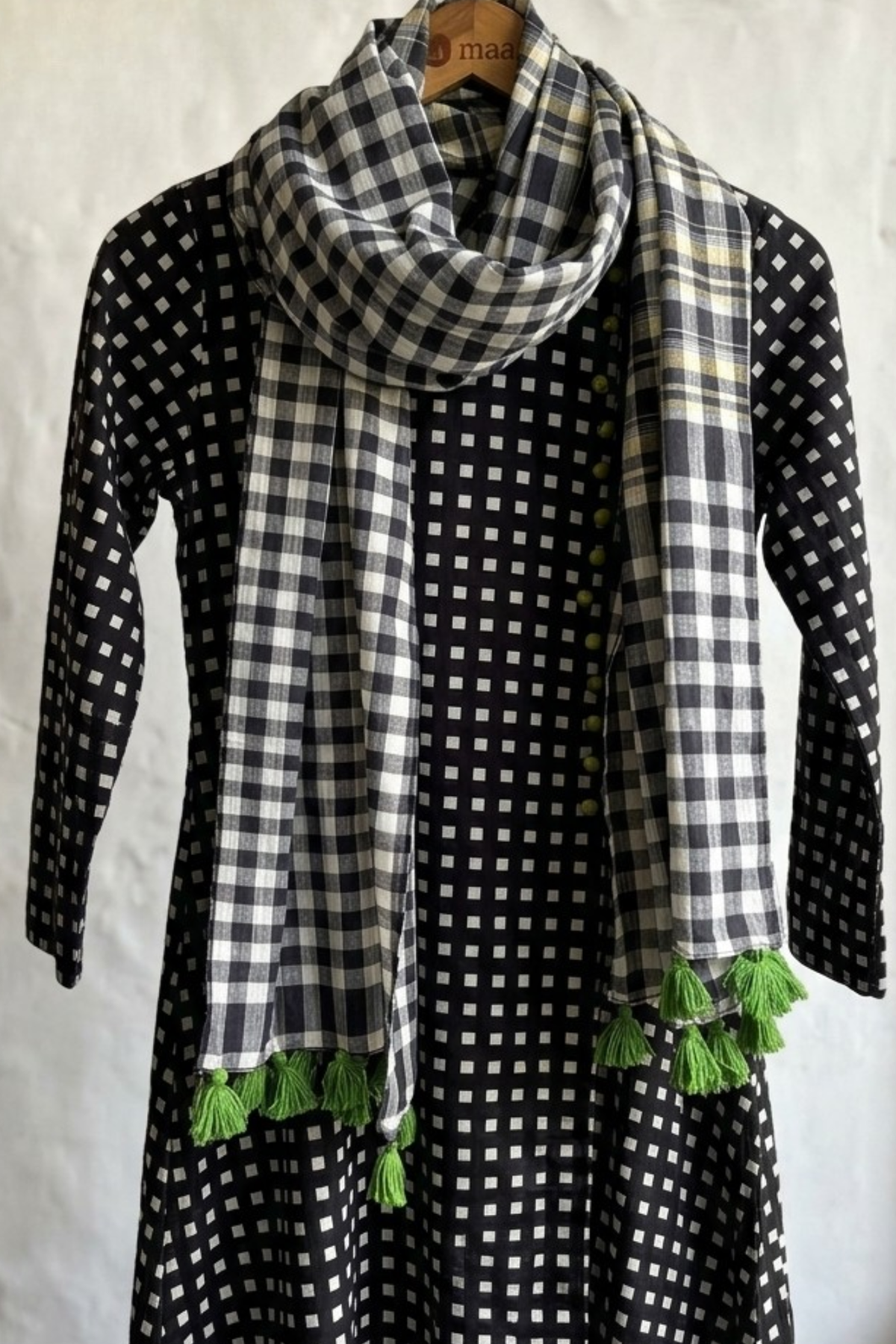 Cotton_Stole_-_Tartan_Checkers_With_Color_Pop