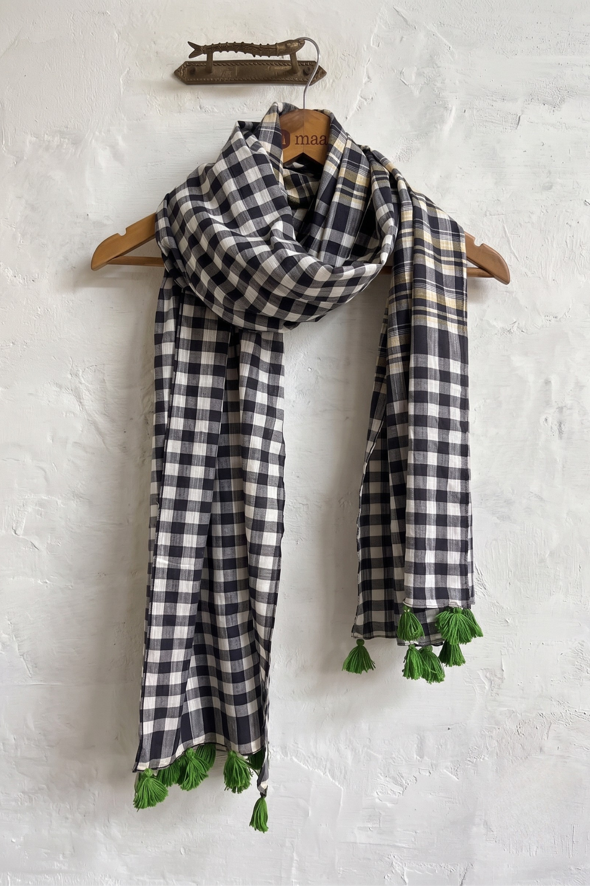 Cotton_Stole_-_Tartan_Checkers_With_Color_Pop