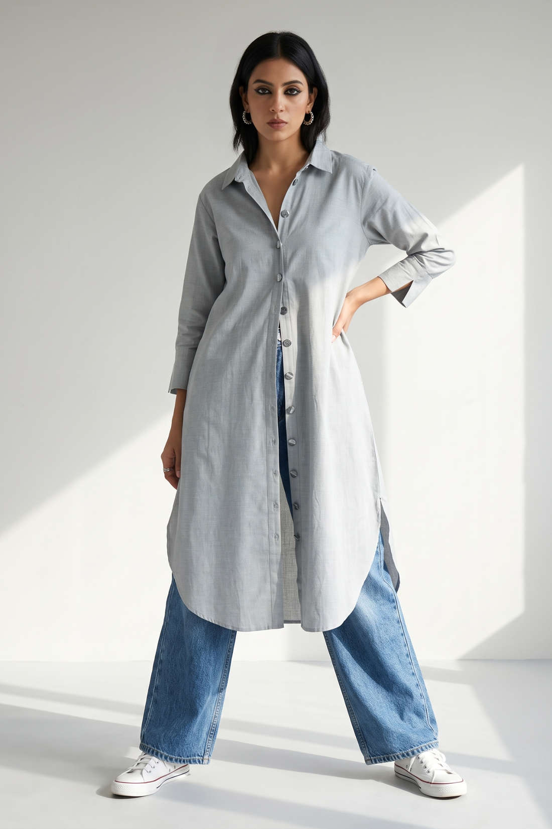 Light_Grey_Long_Cotton_Shirt_Dress