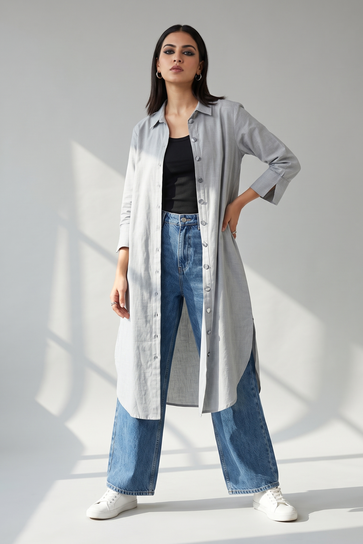 Light_Grey_Long_Cotton_Shirt_Dress