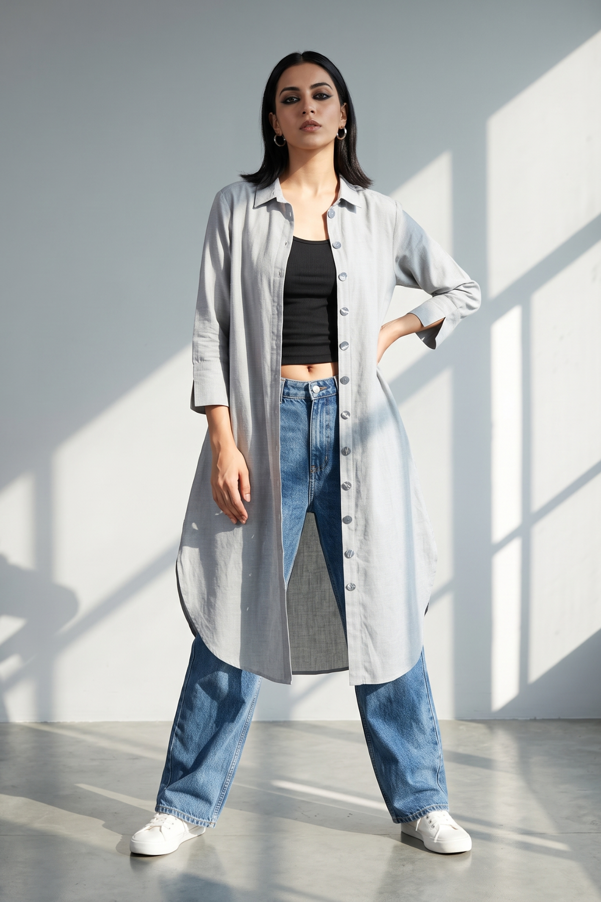 Light_Grey_Long_Cotton_Shirt_Dress
