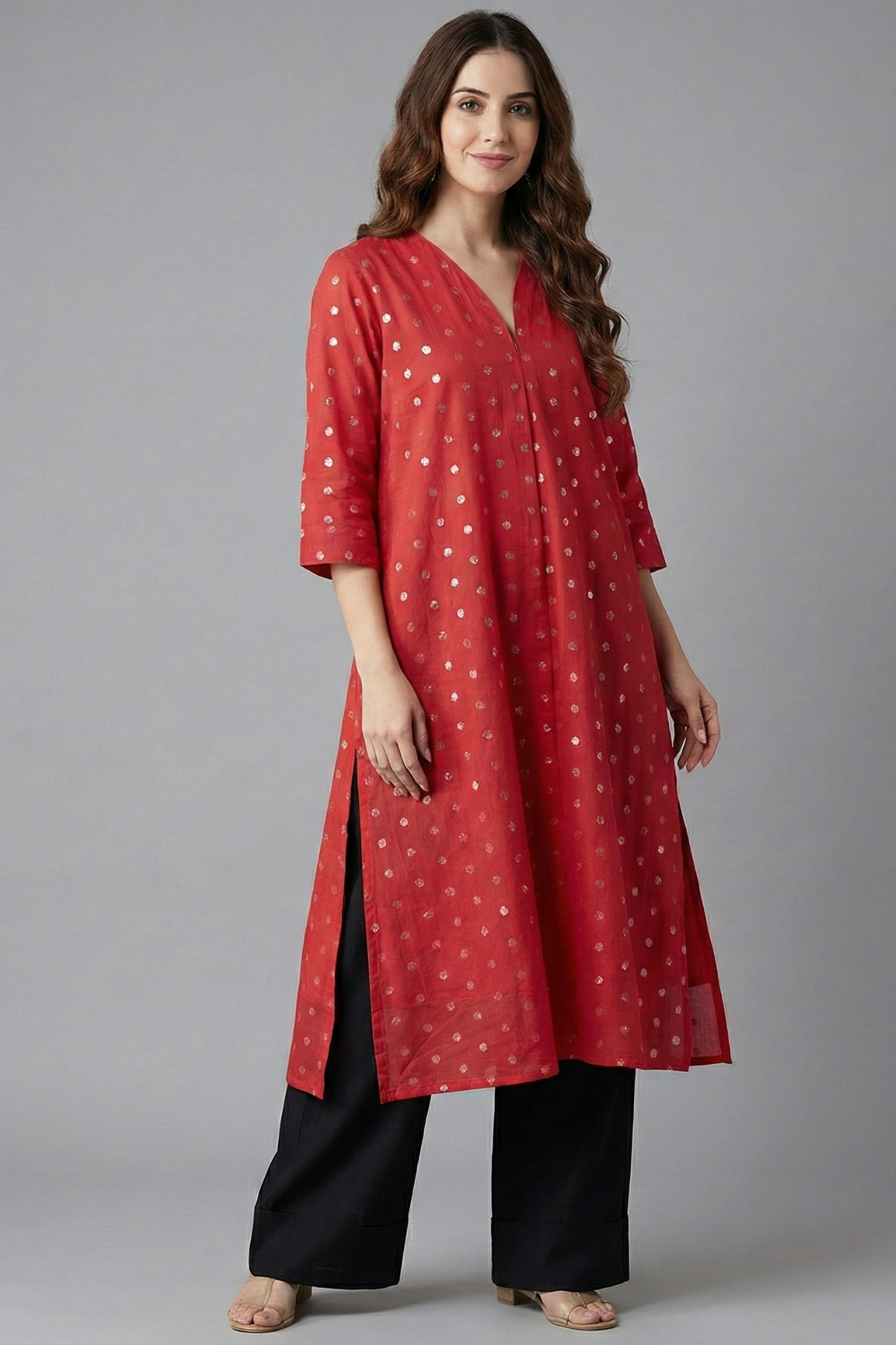 Front_Zipper_Dress_Cosmic_Red__Silver