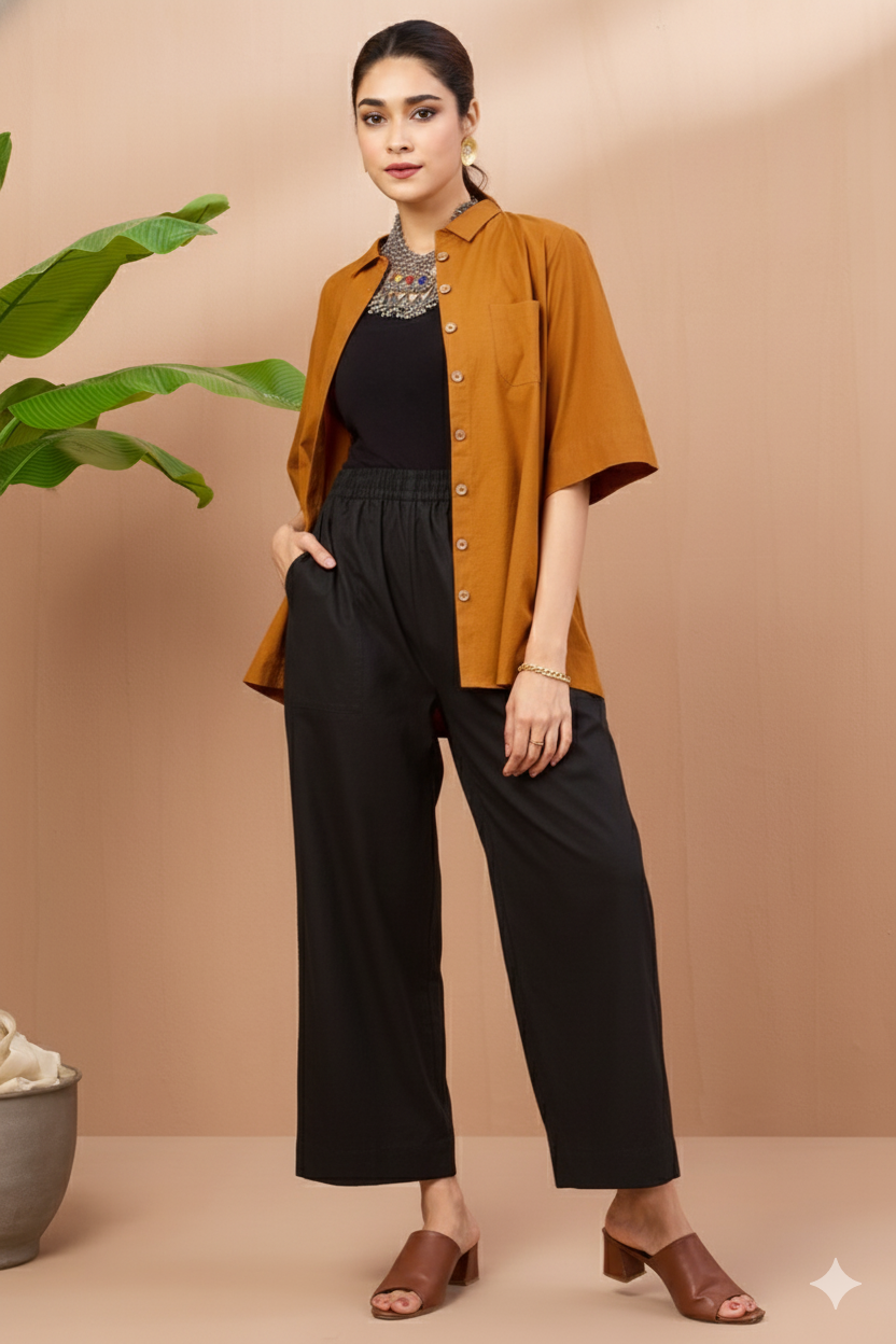 Rustic Sunset Cotton Resort Shirt (only shirt)