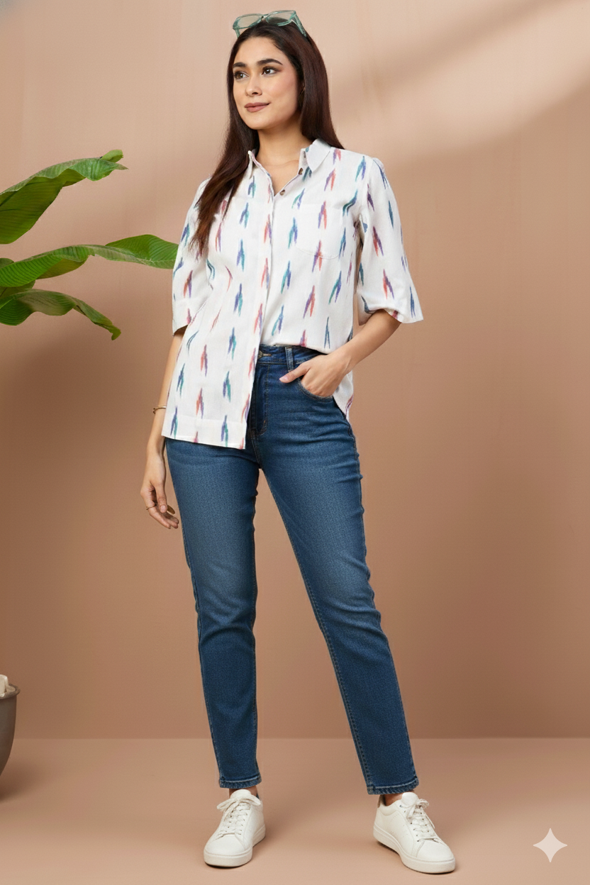 Frosted Sprinkles Cotton Resort Shirt (only shirt)