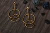 jewelry - berserk - gold plated coincentric circle danglers