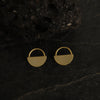 jewelry - berserk - Gold Plated Half Moon studs