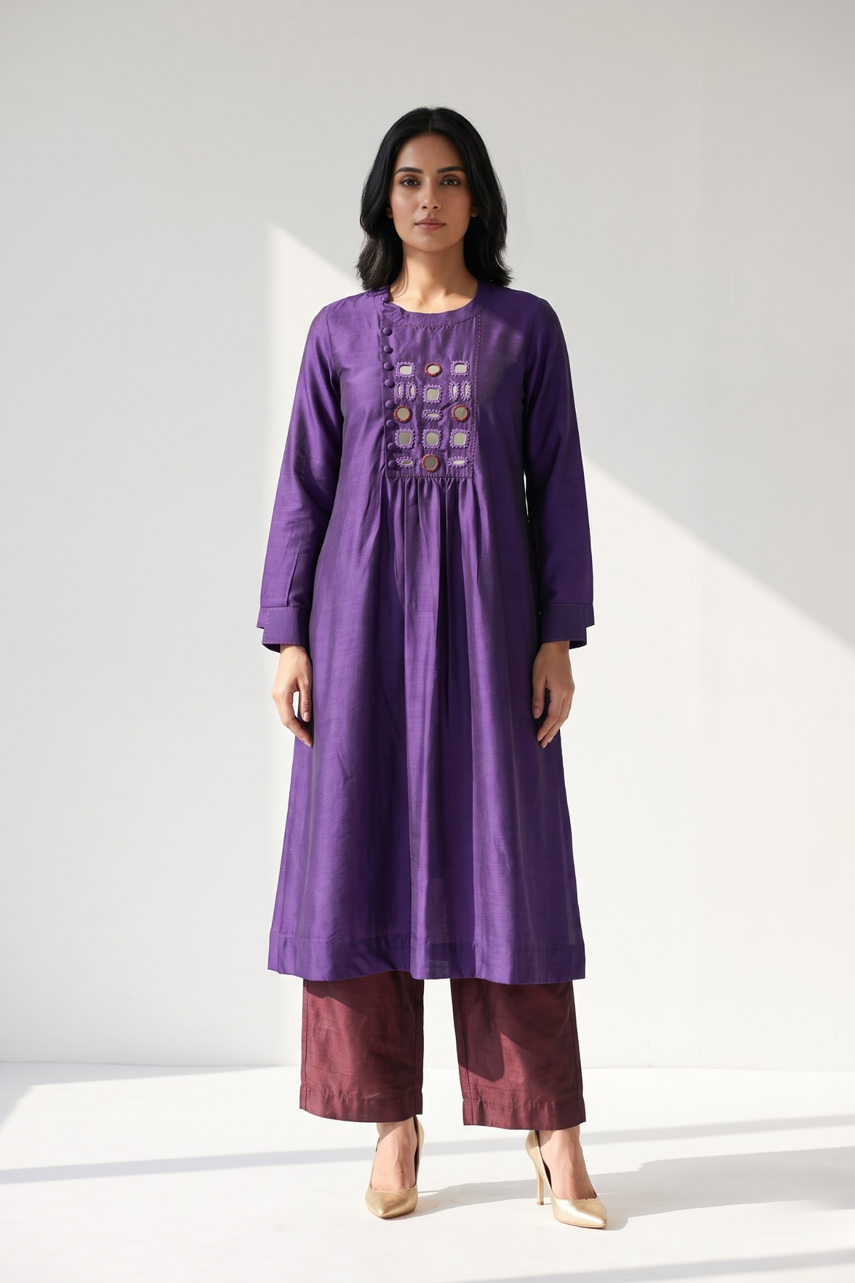 Imperial_Amethyst_Cotton_Silk_Slub_zen_yoke_gather_kurta