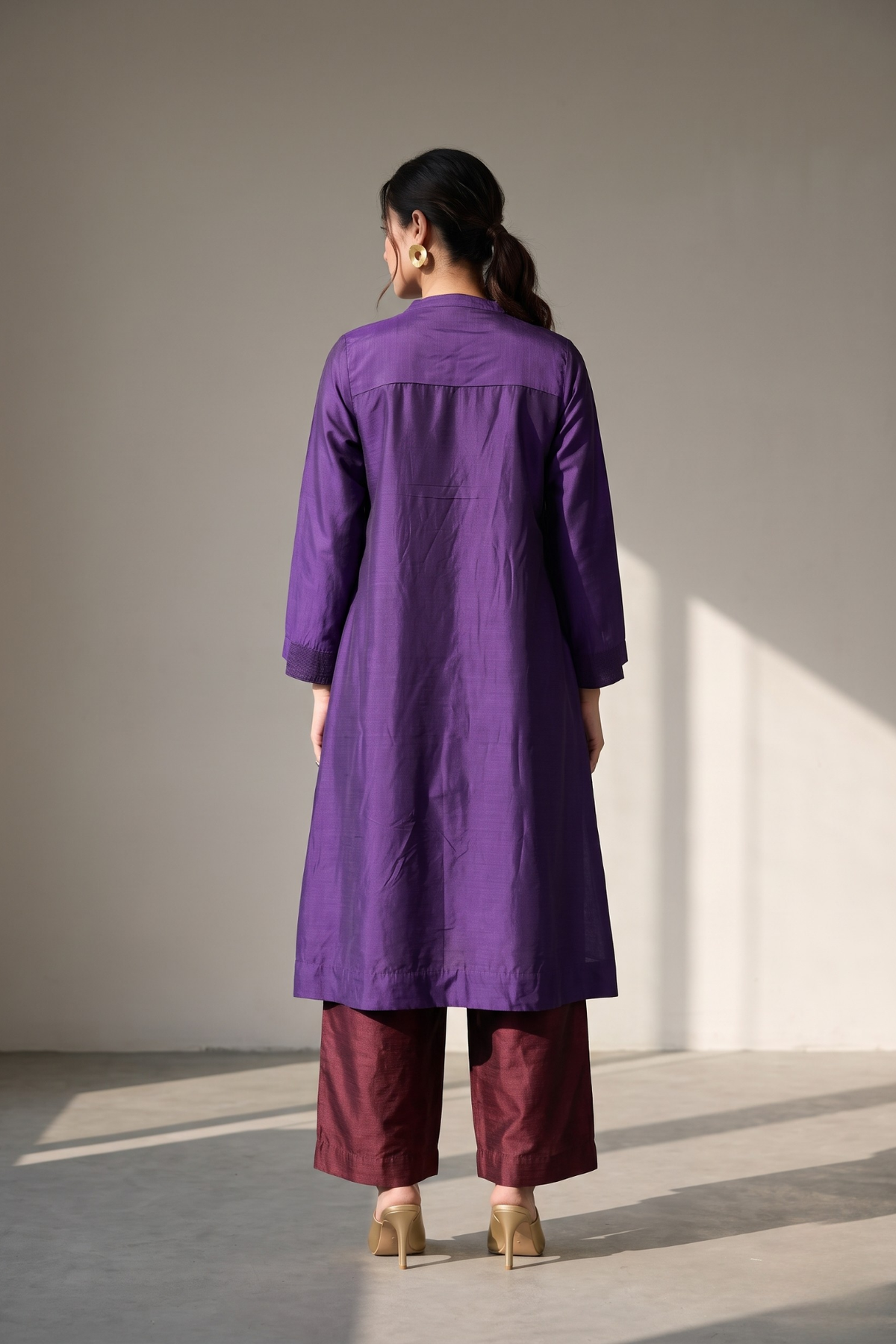 Imperial_Amethyst_Cotton_Silk_Slub_zen_yoke_gather_kurta