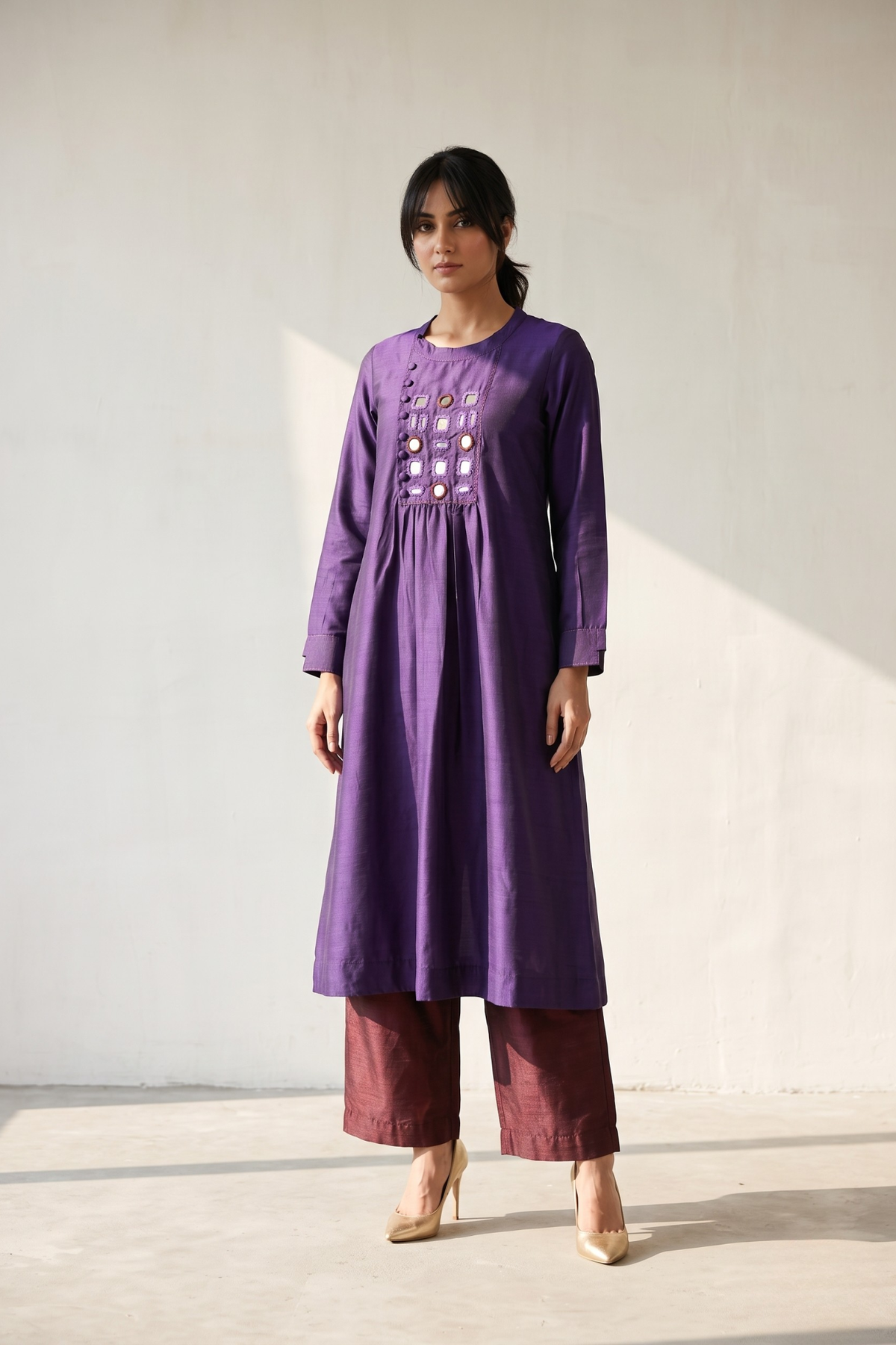 Imperial_Amethyst_Cotton_Silk_Slub_zen_yoke_gather_kurta