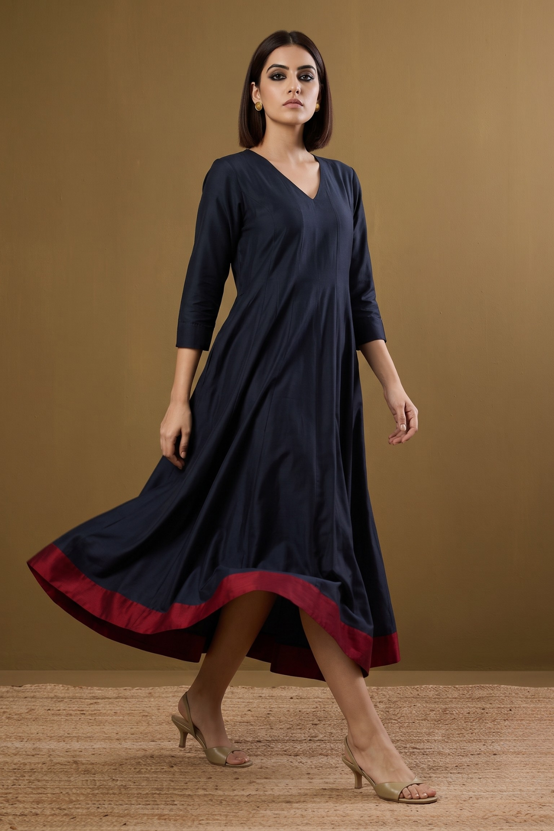 Indigo_Rosefall_Luxe_Silk_Slub_Long_Maxi_Dress_with_Sleeves