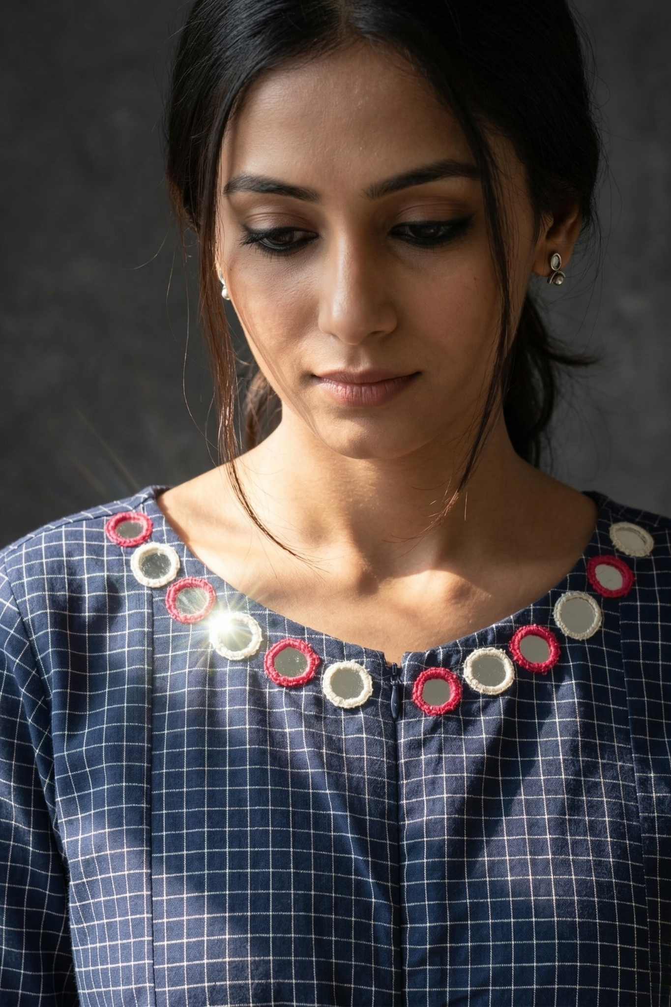 Indigo_Whisper_Checks_Front_Zipper_Cotton_Jumpsuit_with_Pockets__Sleeves