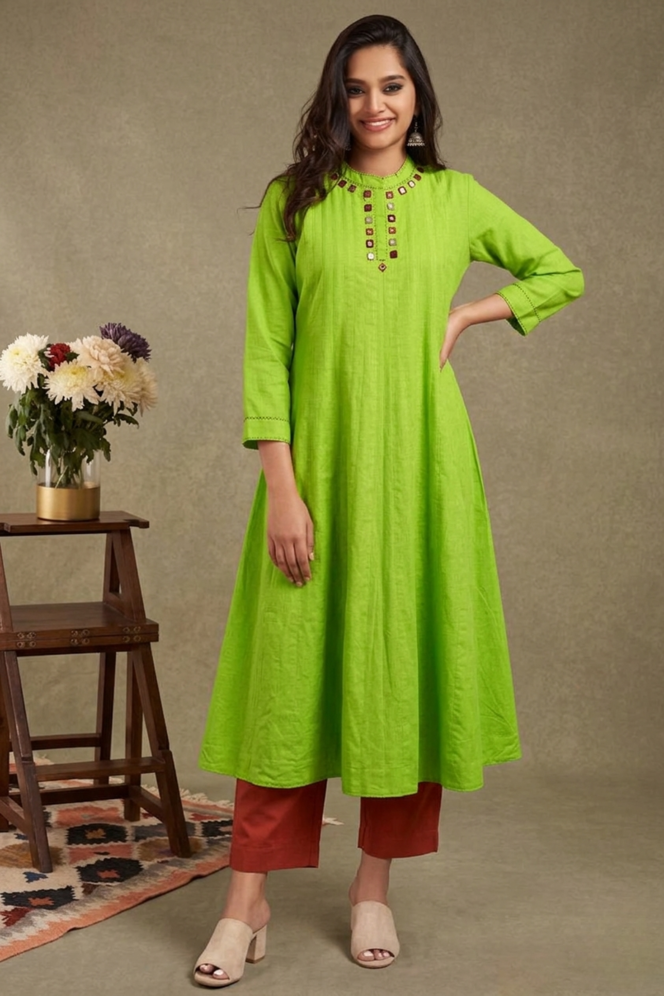 Kairi_Bloom_Cotton_Stand_Collar_Pintuck_Yoke_Anarkali