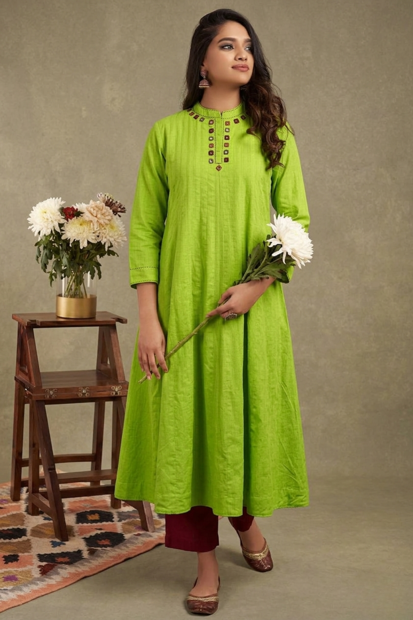 Kairi_Bloom_Cotton_Stand_Collar_Pintuck_Yoke_Anarkali
