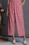 comfort fit cotton pants - light pink ikat