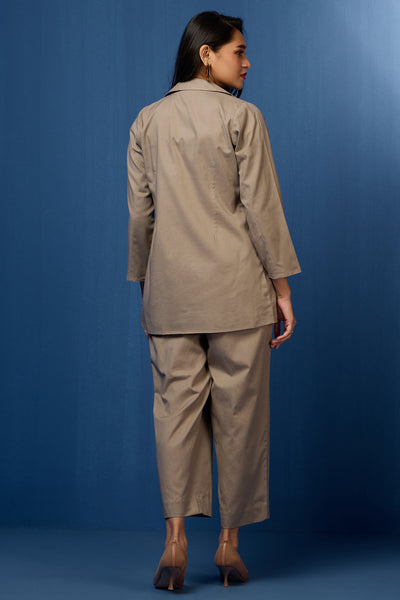 pantsuit set (blazer + trousers) - Taupe Essence & Neutral Tones