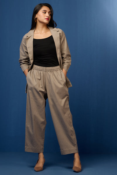 pantsuit set (blazer + trousers) - Taupe Essence & Neutral Tones