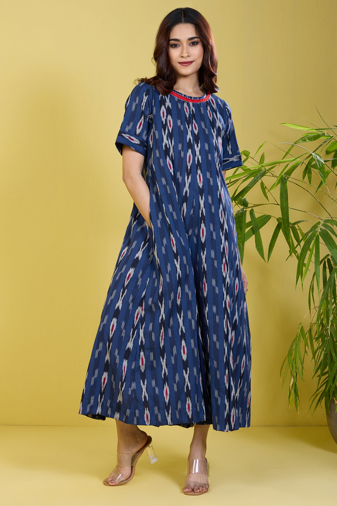 deep blue jumpsuit with sleeves & pockets twilight dance