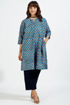 leisure tunic - azure skies & tranquil meadow