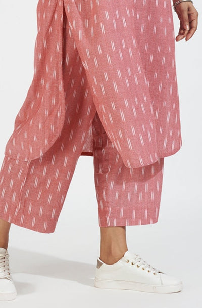 comfort fit cotton pants - light pink ikat