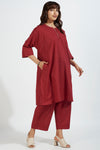 leisure tunic - ruby rendezvous & poppy petals