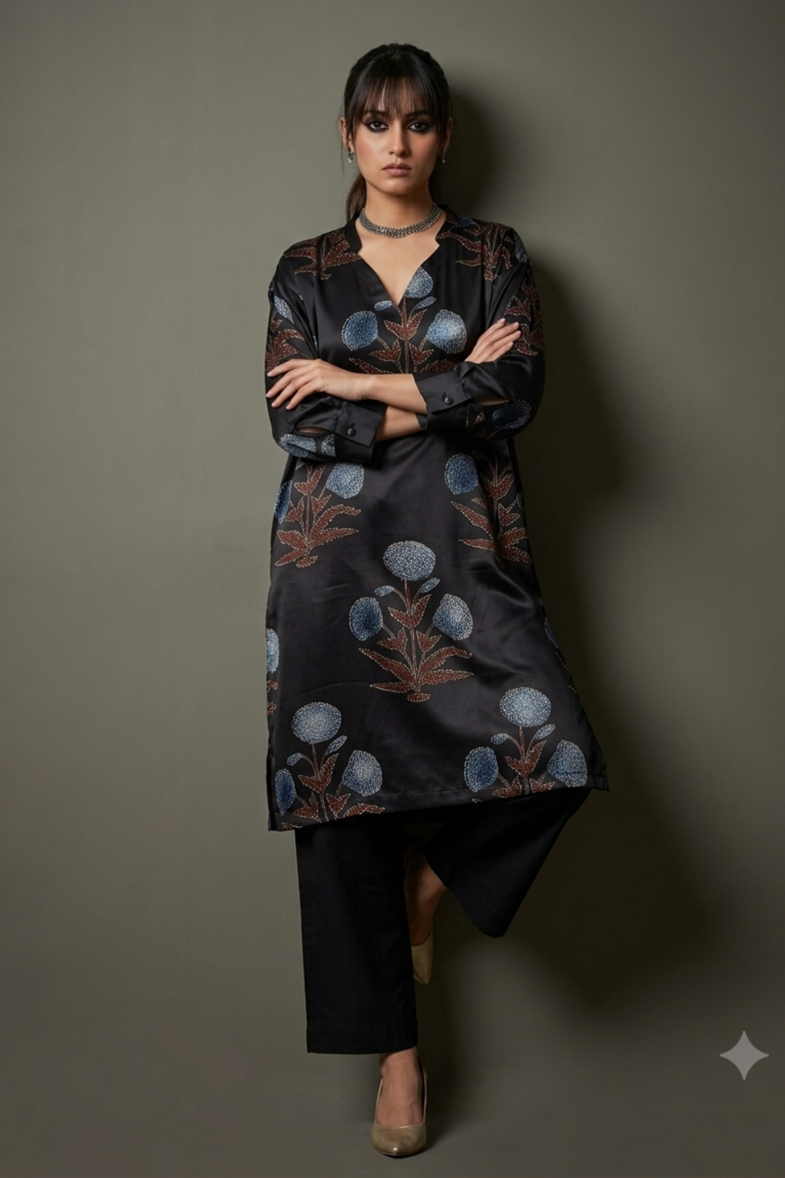 Midnight_Ajrakh_Indigo_Bloom_Modal_Leisure_Tunic